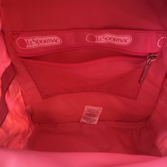 LeSportSac Macaroon Small Backpack Travel Bag Multi pocket Colorful Pink School - Picture 8 of 9